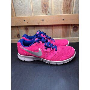 Nike Flex Experience RN 3 GS Girls Running Shoes Pink/Blue Size 7Y / Womens 8.5